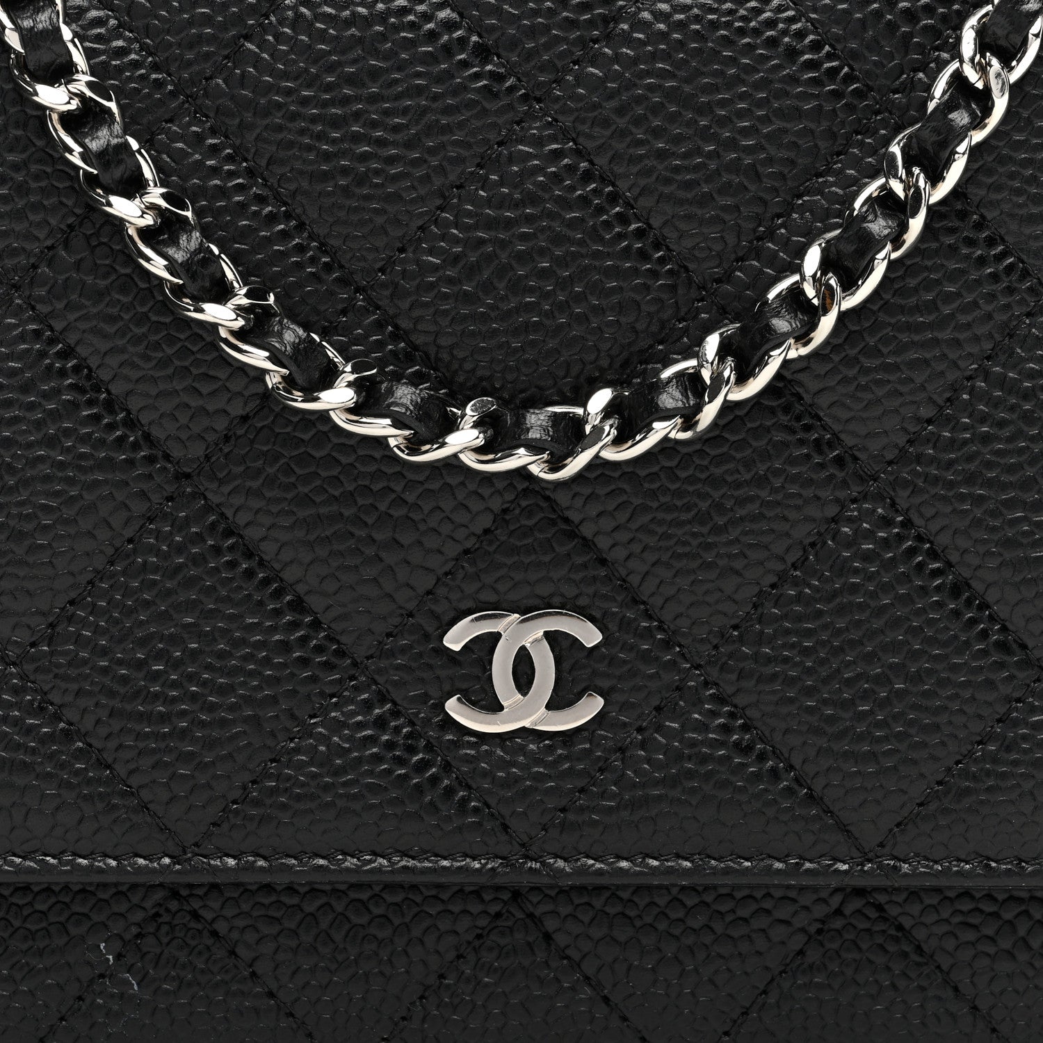 Chanel Caviar Quilted Wallet on Chain WOC Black 8 of 11