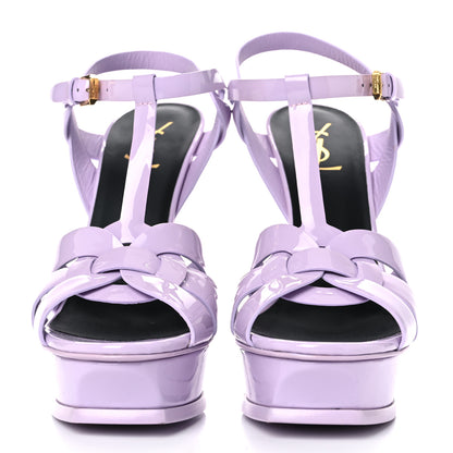 Saint Laurent Patent Tribute 105 Platform Sandals 40 Lavender 2 of 14