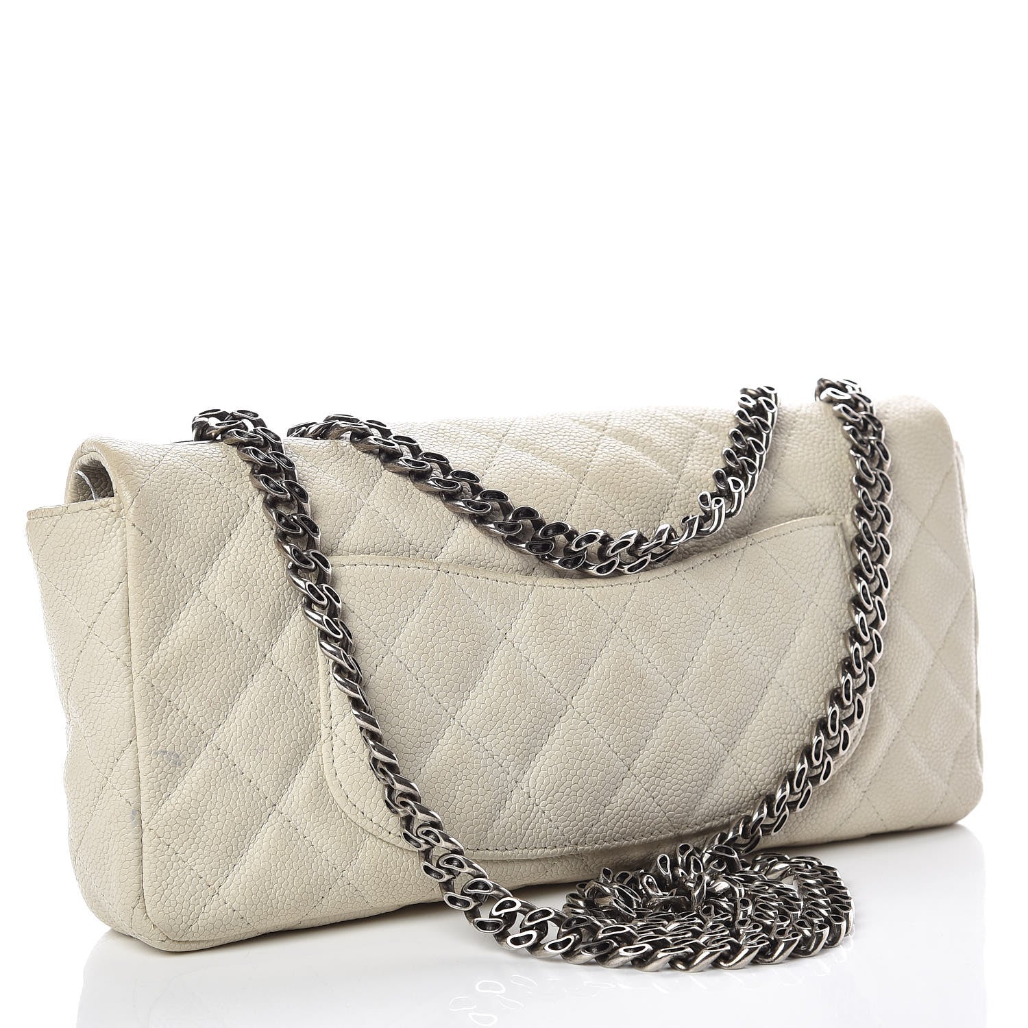 Chanel Caviar Quilted 2.55 Reissue East West Flap White 3 of 23