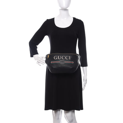 Gucci Grained Calfskin Logo Belt Bag Black 2 of 11
