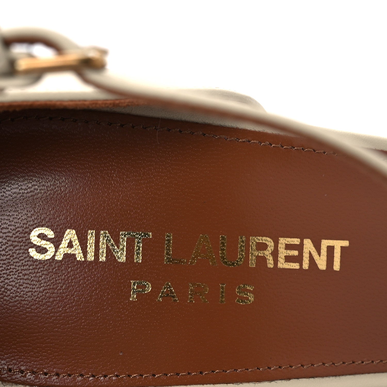 Saint Laurent Calfskin 110 Opyum Sandals 38.5 Real Beige 9 of 11