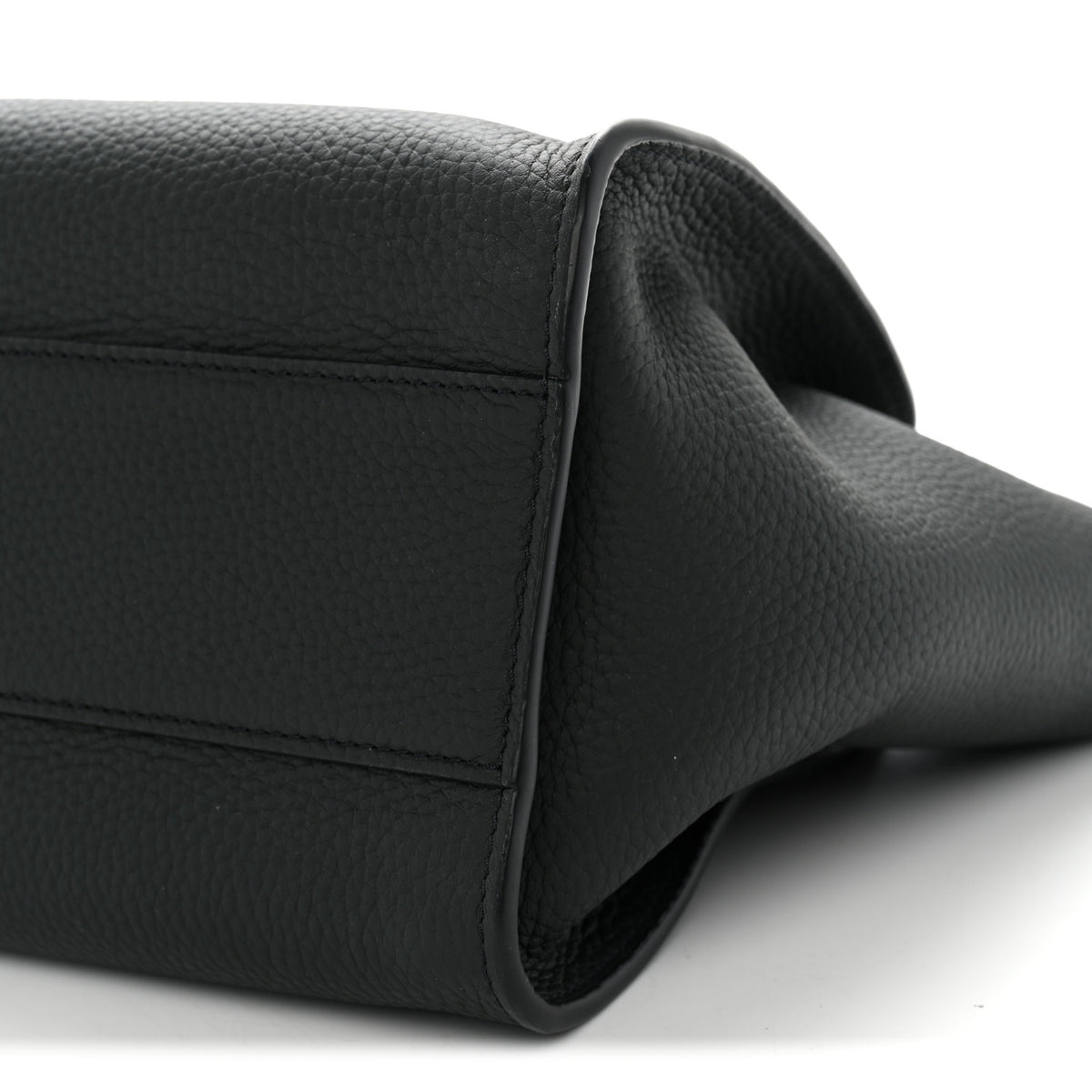 Grained Calfskin Marlo 12 Tote Bag Dark Pine
