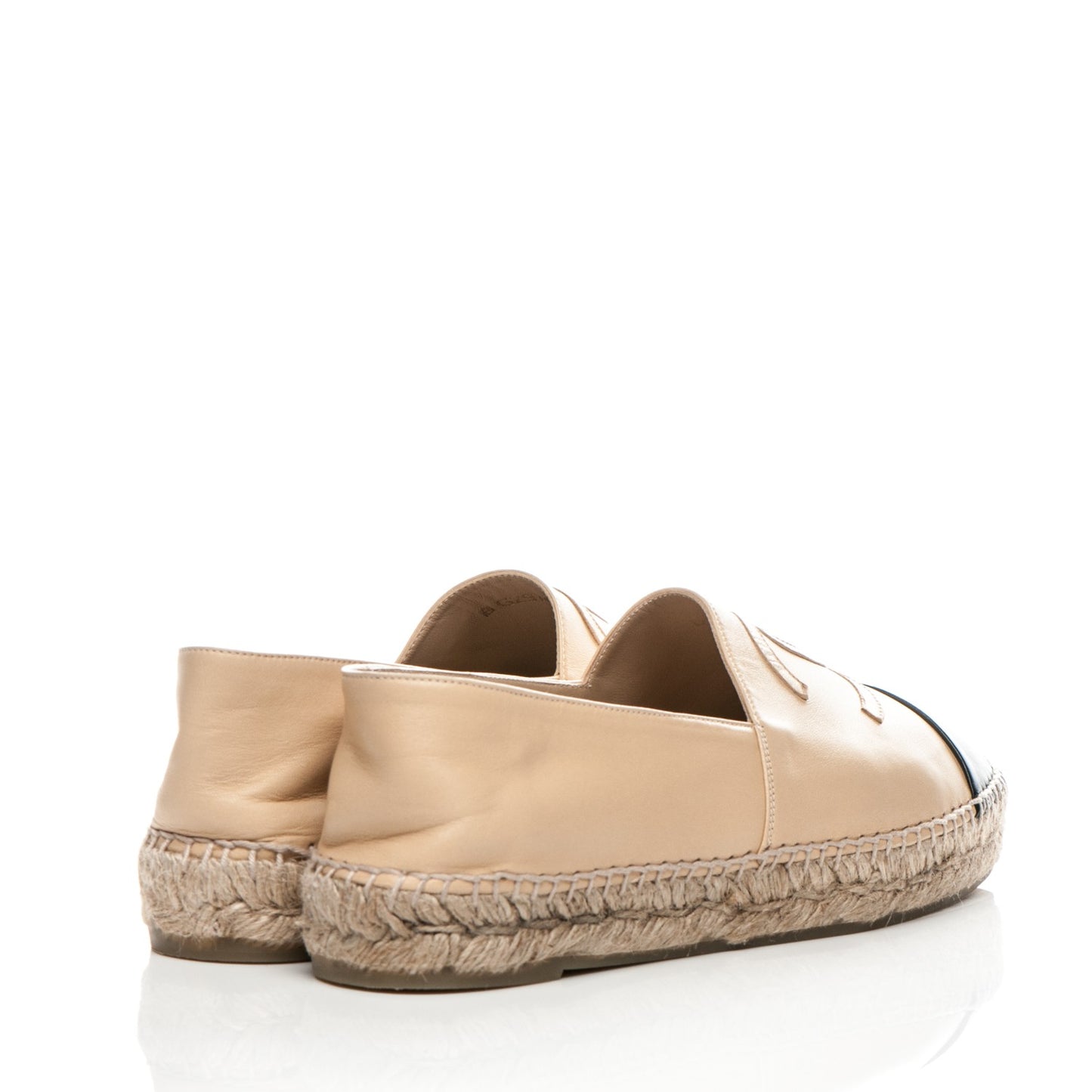 Lambskin CC Espadrilles 39 Beige Black