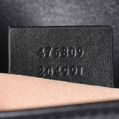 Gucci Calfskin Matelasse Pearly GG Marmont Chain Belt Bag Black 7 of 7