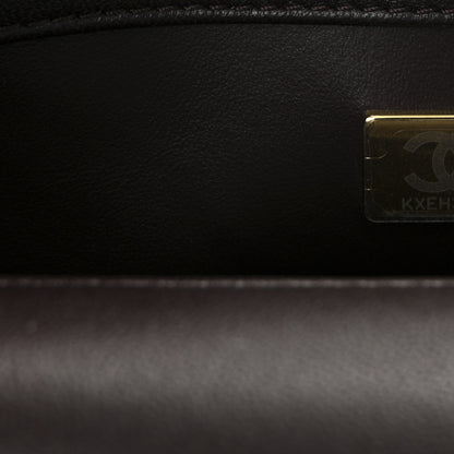 Chanel Lambskin Wenge Quilted Mini Fashion Wood Square Flap Dark Purple 7 of 11