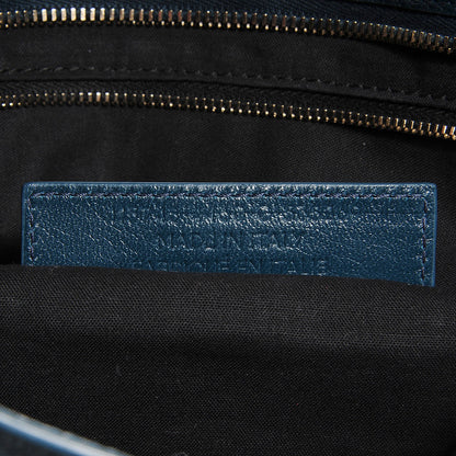 Balenciaga Chevre Gold Metallic Edge Hardware City Bleu Paon 7 of 14