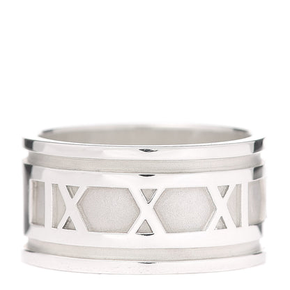 Tiffany Sterling Silver 12mm Atlas Band Ring 63 10.25 1 of 5