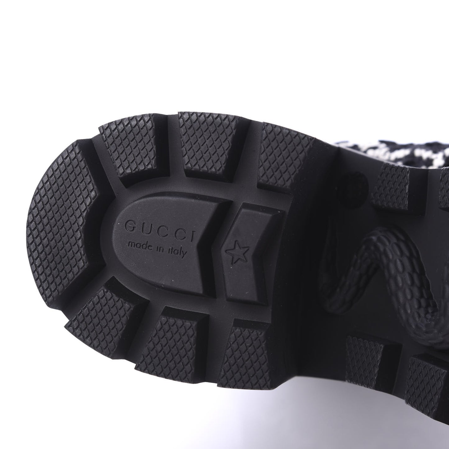 Tweed GG Monogram Lace Up Combat Ankle Boots 38 Black