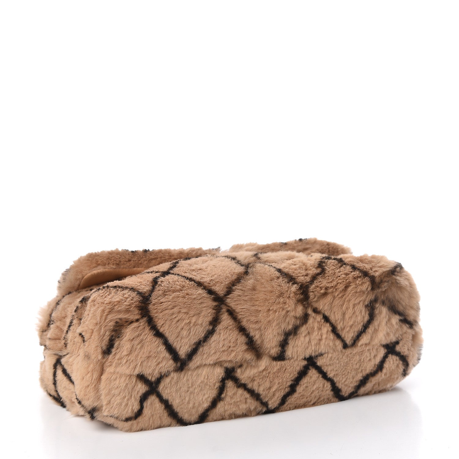 Chanel Lapin Fur Quilt Pattern Flap Beige 4 of 11