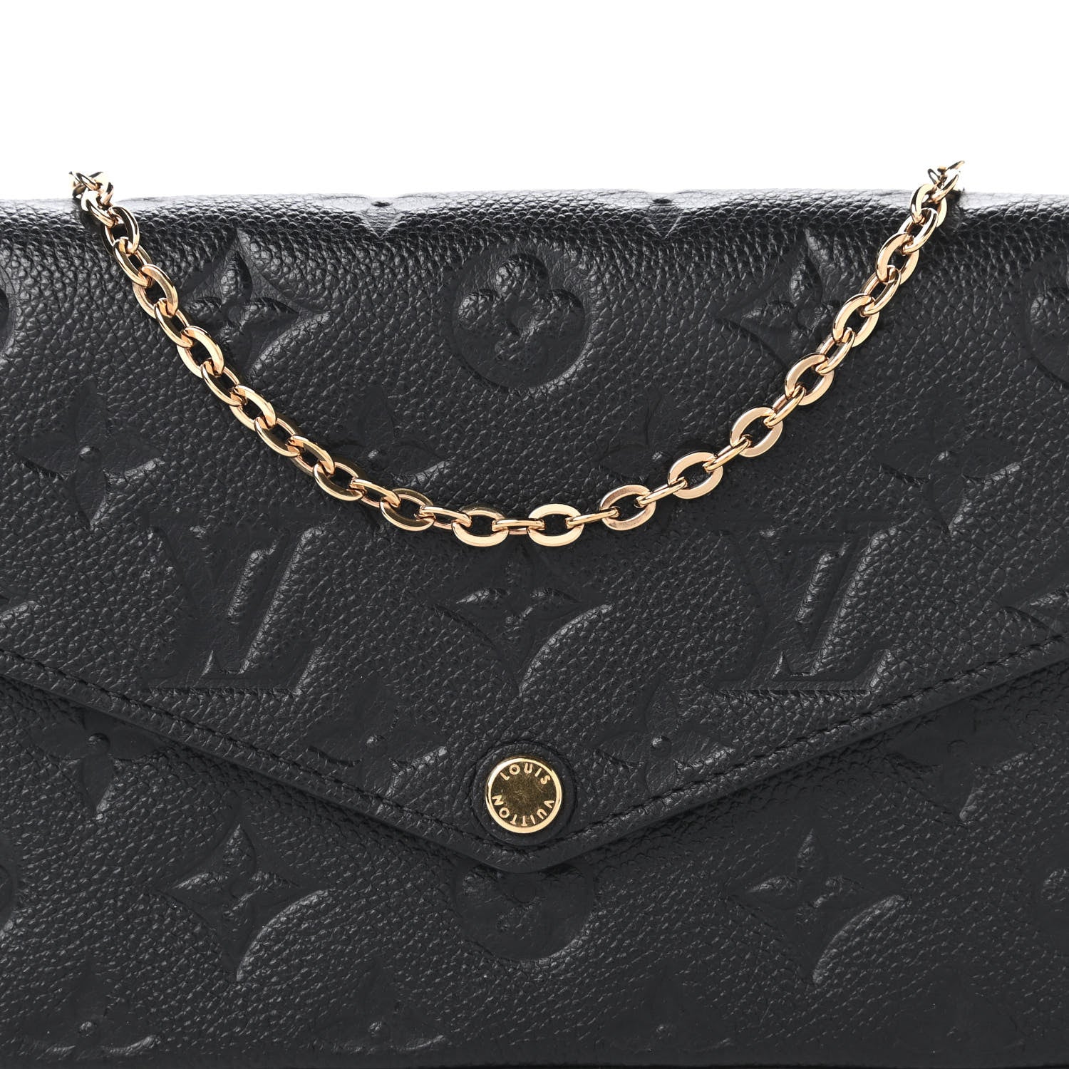 Louis Vuitton Empreinte Pochette Felicie Chain Wallet Black 10 of 11