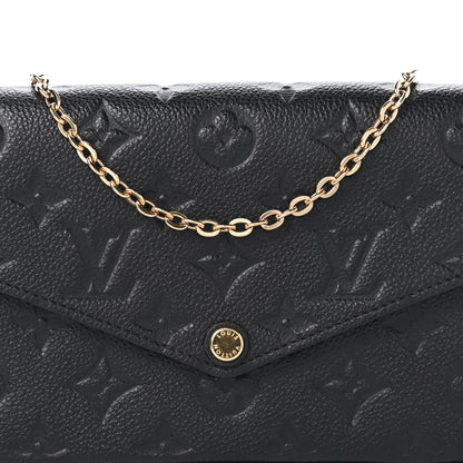 Louis Vuitton Empreinte Pochette Felicie Chain Wallet Black 10 of 11