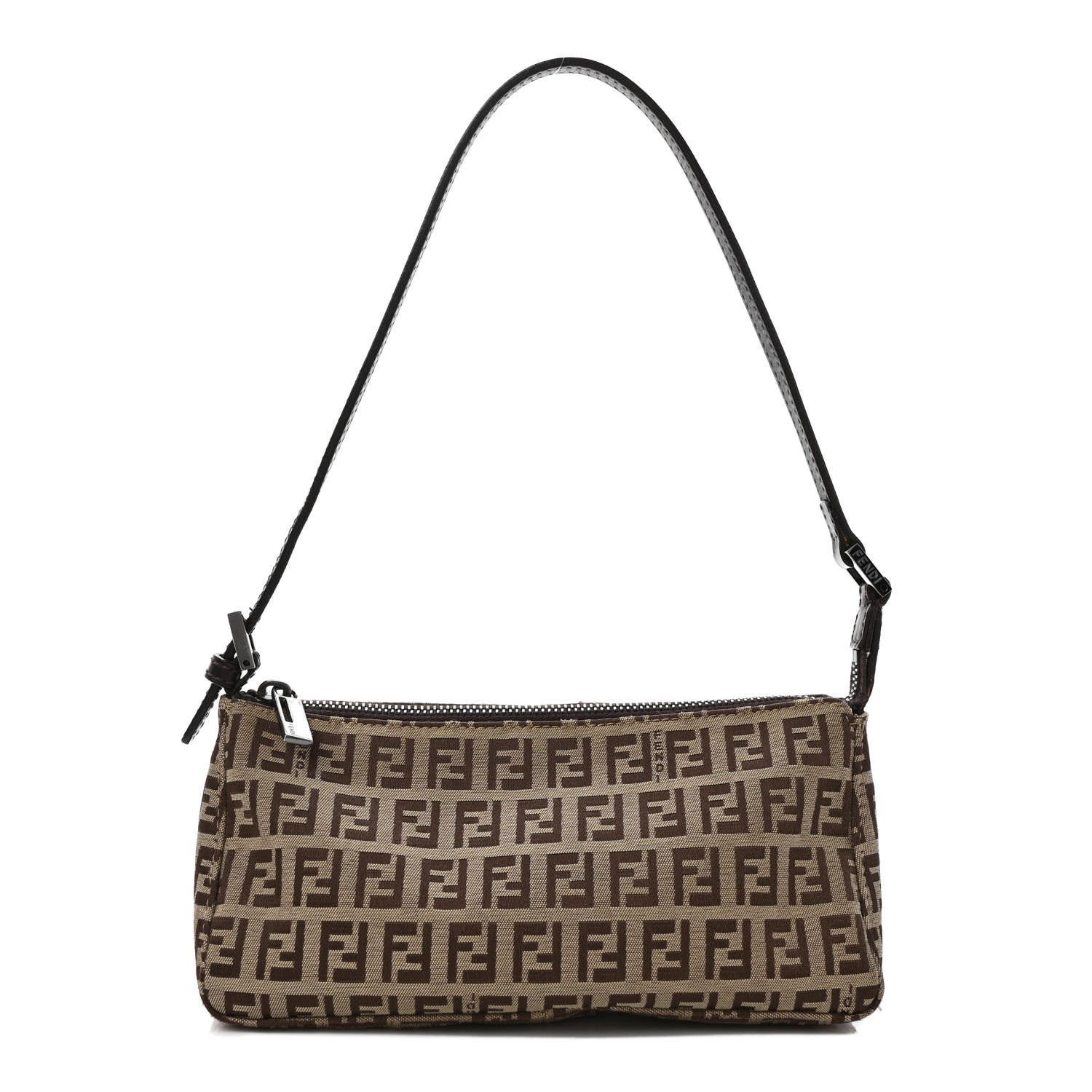 Fendi Zucchino Pochette Dark Brown 1 of 9