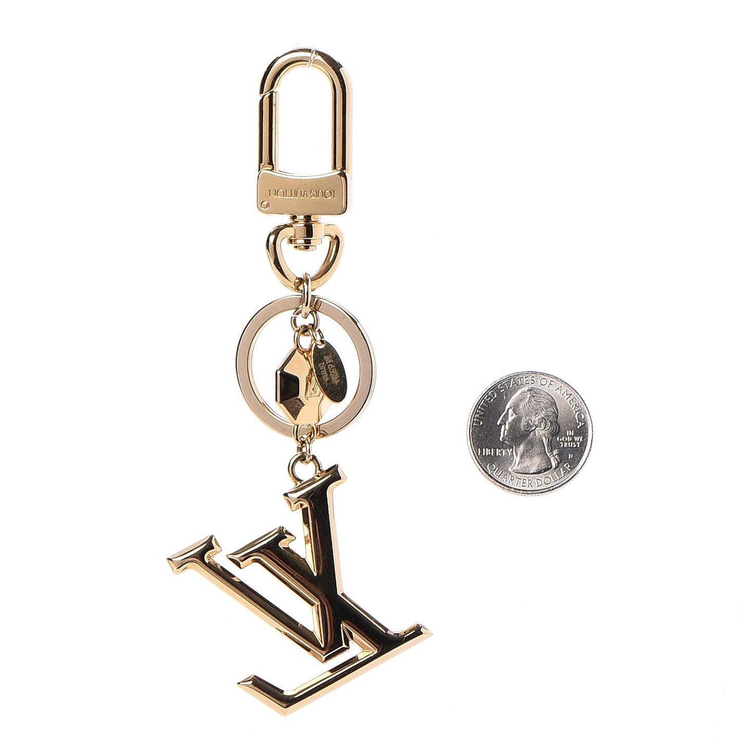 LV Facettes Bag Charm Key Holder Gold