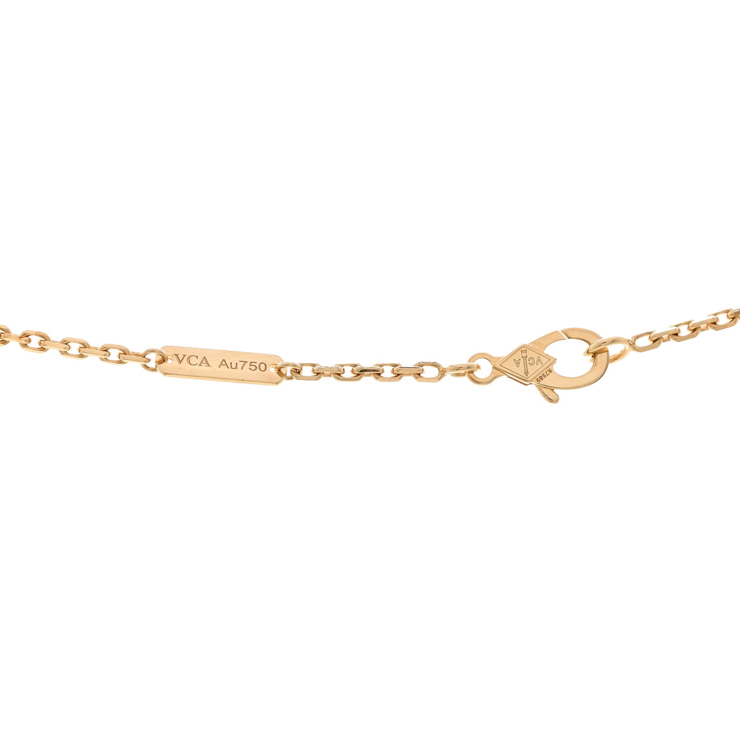 18K Yellow Gold Carnelian Magic Alhambra Long Necklace