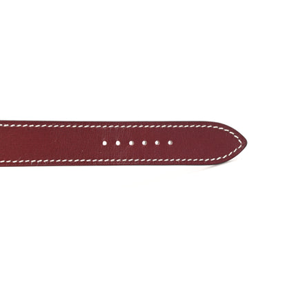 Hermes Swift Heure H Hour Watch PM Double Tour Strap Rouge H 3 of 7