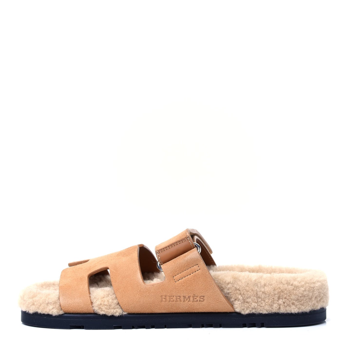 Suede Goatskin Woolskin Womens Chypre Sandals 36 Golden Beige