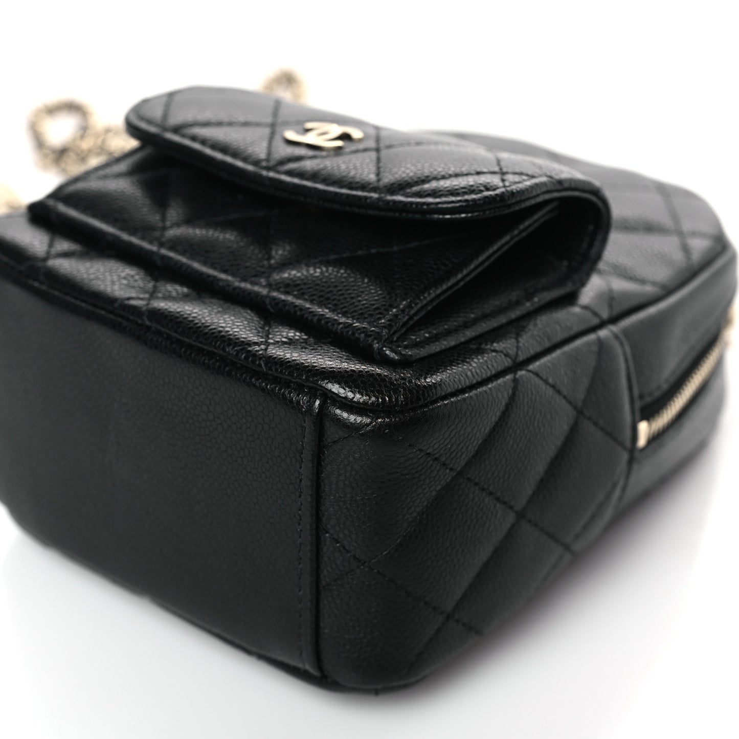 Caviar Quilted CC Mini Classic Backpack Black