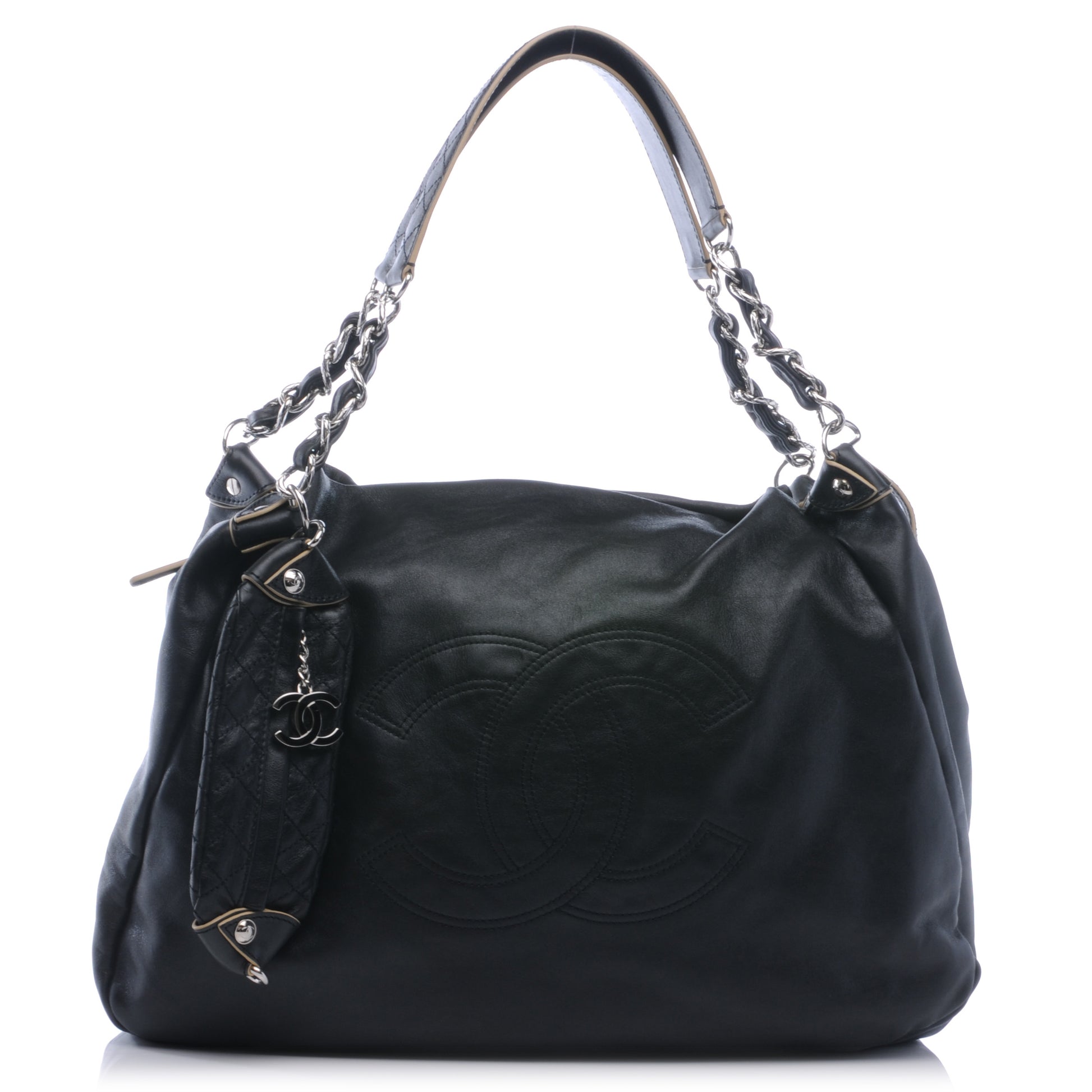 Chanel Lambskin Large Edgy Hobo Black 1 of 7