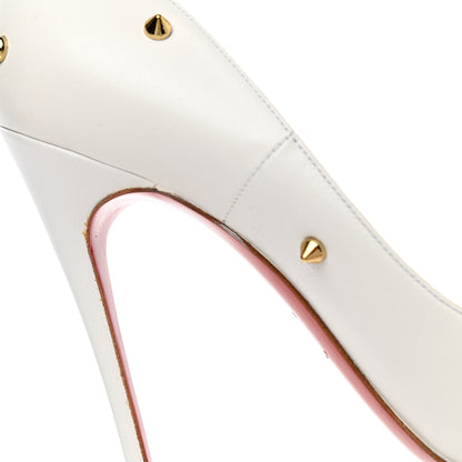 Christian Louboutin Kid Degraspike 120 Pumps 38 White 9 of 12