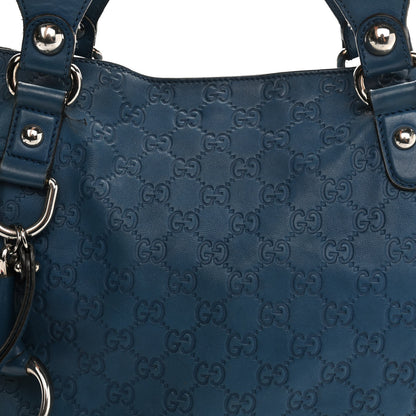 Gucci Guccissima Medium Icon Bit Tote Blue 9 of 23