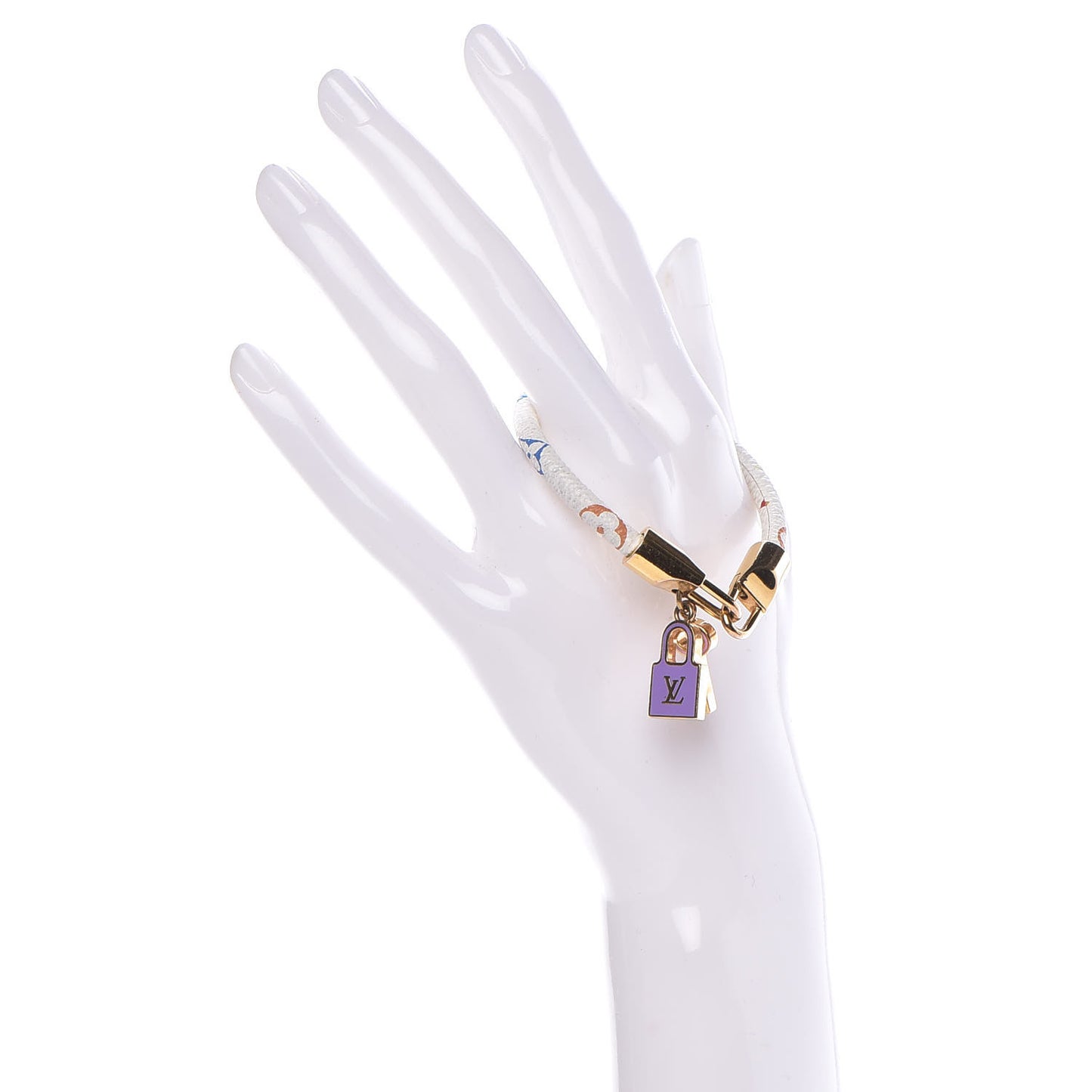 Monogram Multicolor Luck It Bracelet 19 White