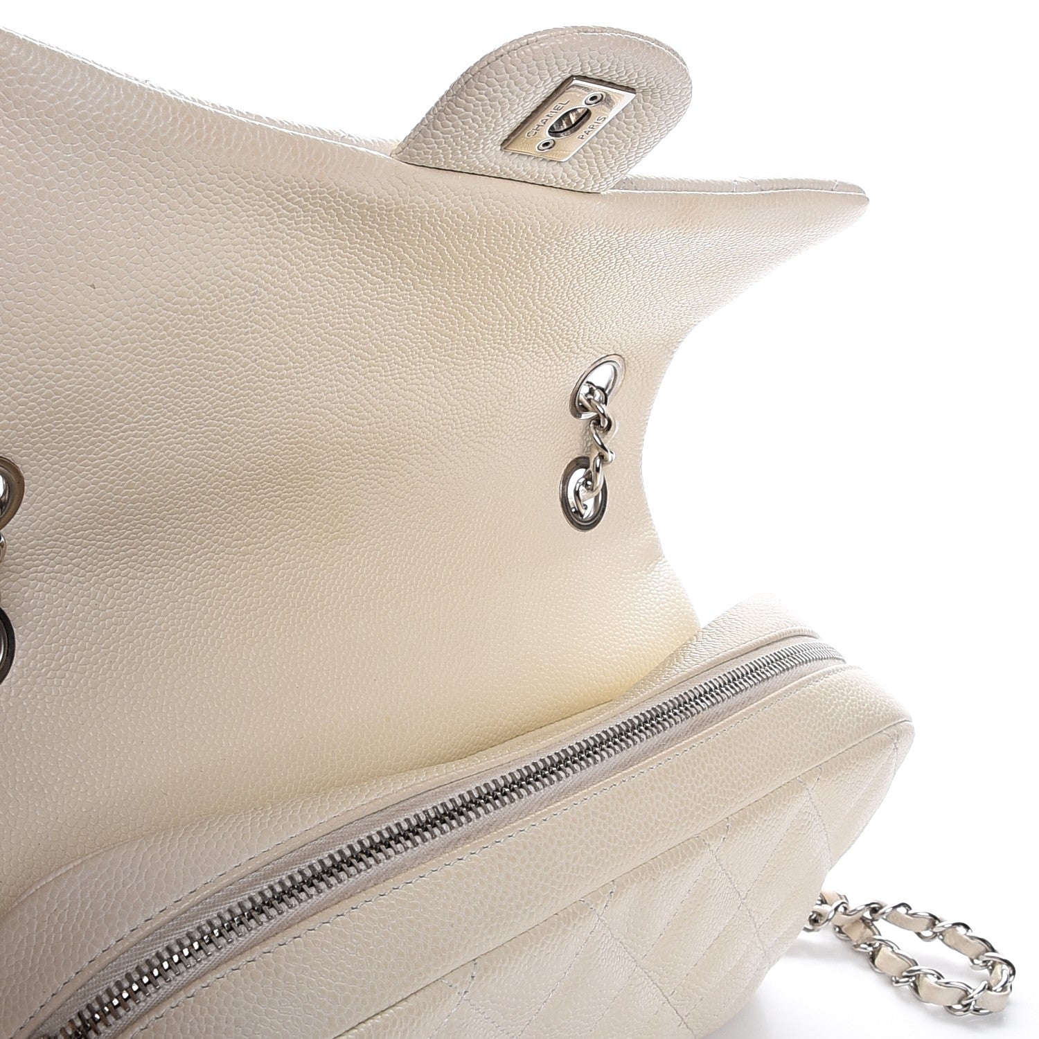 Chanel Caviar Medium Easy Flap Ivory 11 of 13