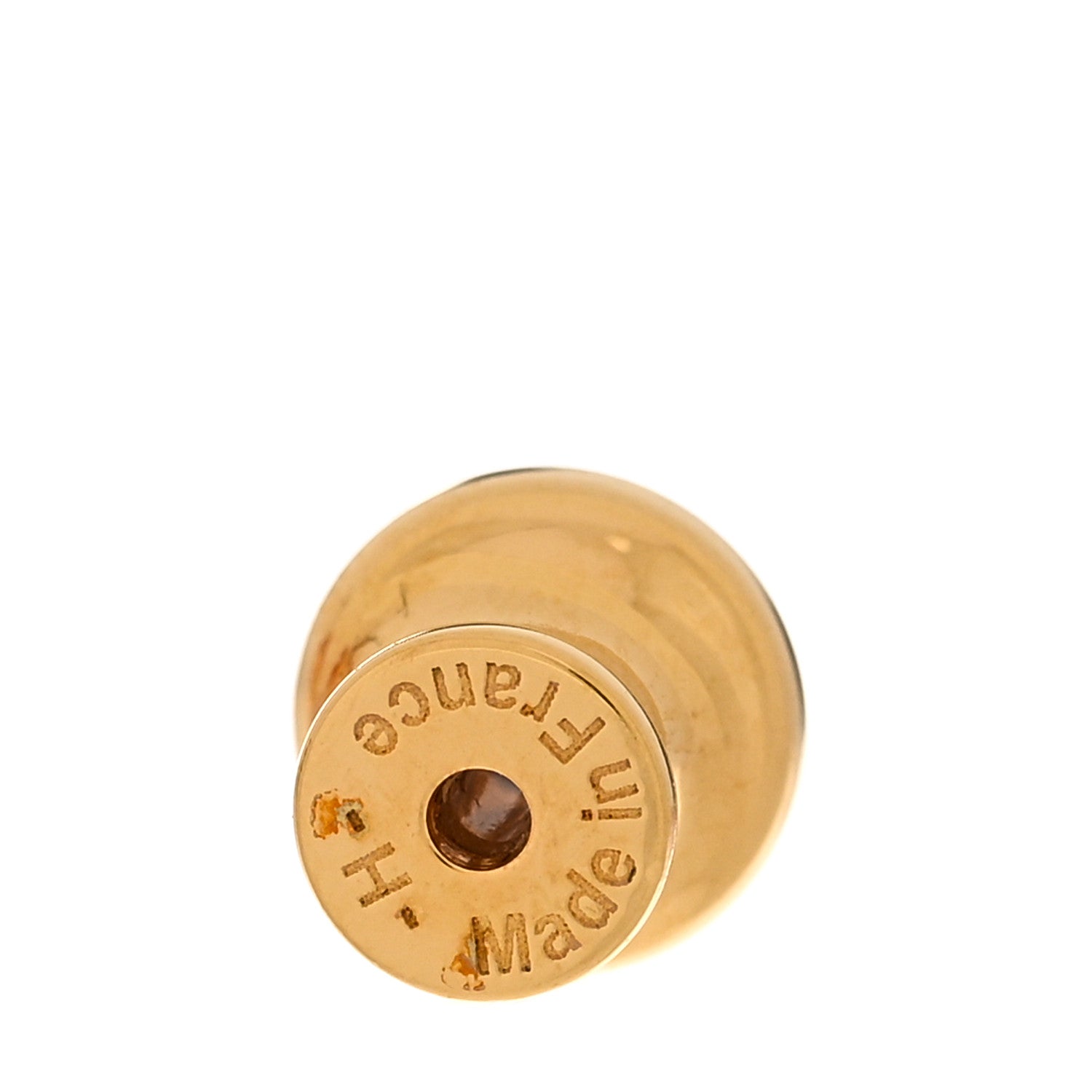 Hermes Gold Lacquered Mini Pop H Earrings Orange 4 of 5