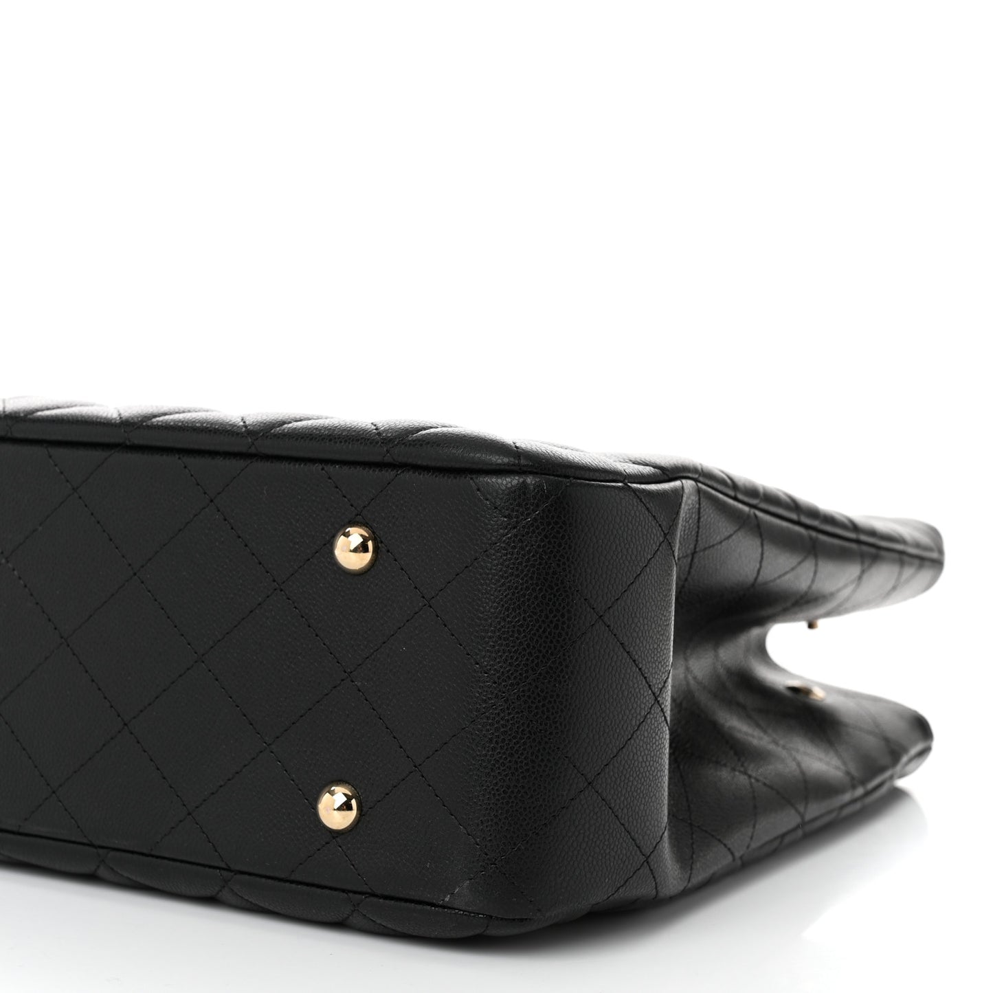 Caviar Quilted Large Shopping Black