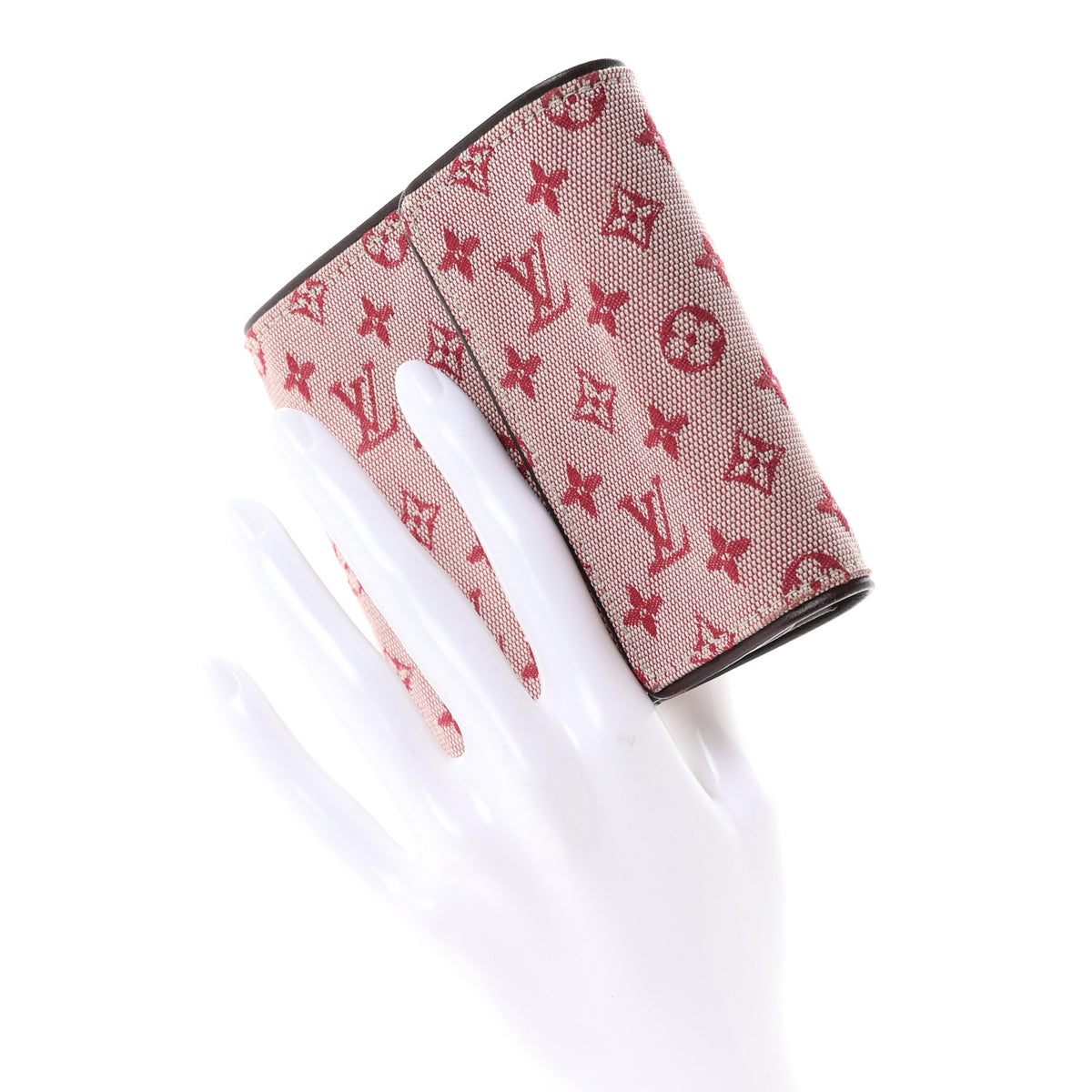 Louis Vuitton Mini Monogram Lin Compact Wallet Cherry 2 of 7