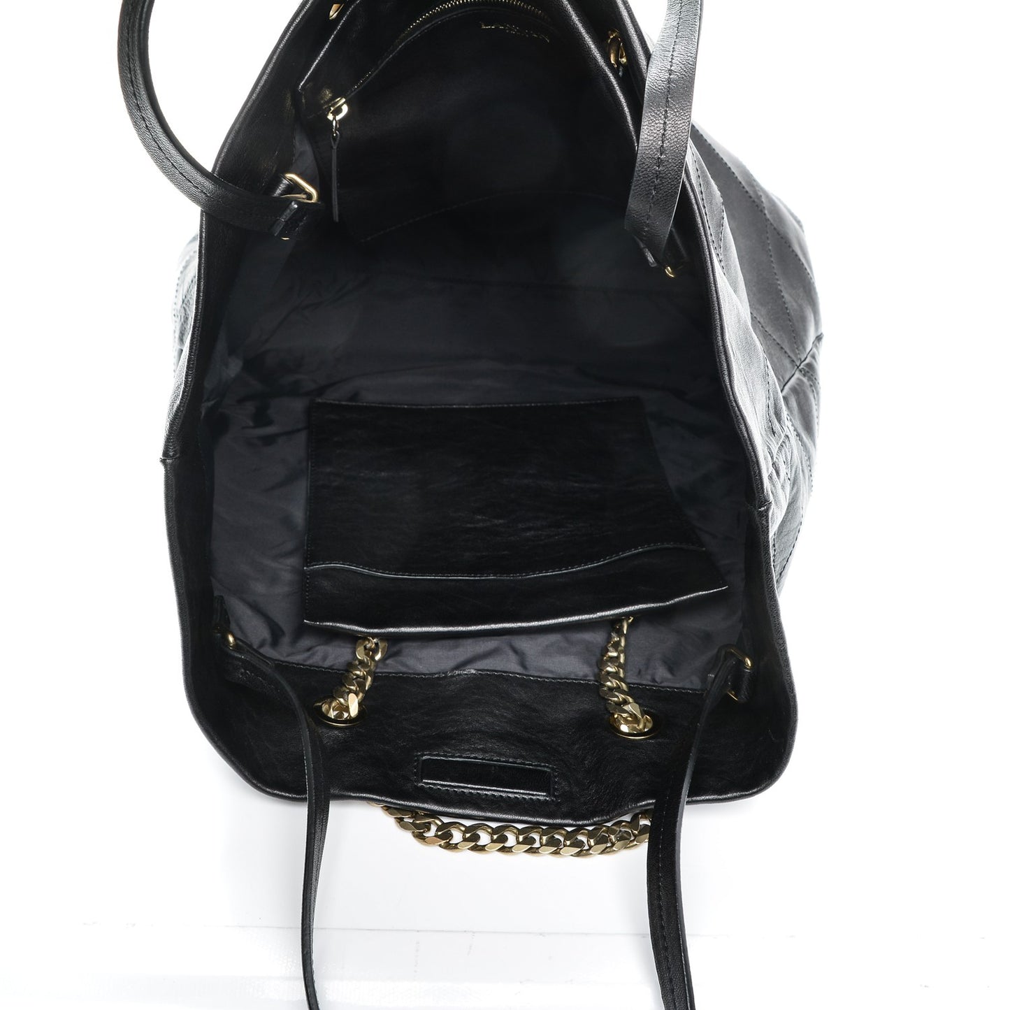 Lambskin Quilted Carry Me Tote Black