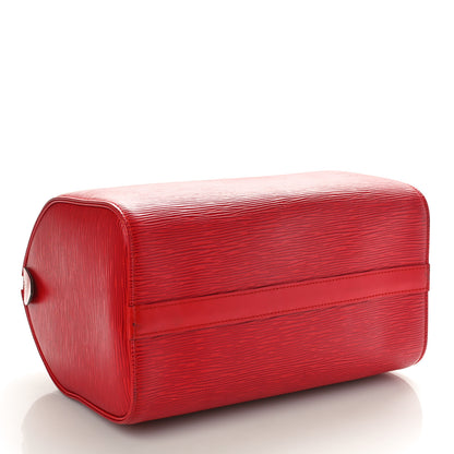 Louis Vuitton Epi Speedy 25 Castillan Red 4 of 10