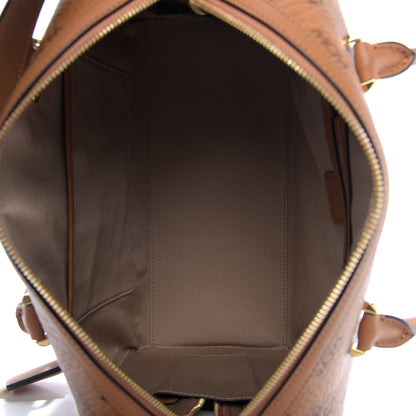 MCM Visetos Medium Boston Bag Cognac 6 of 10