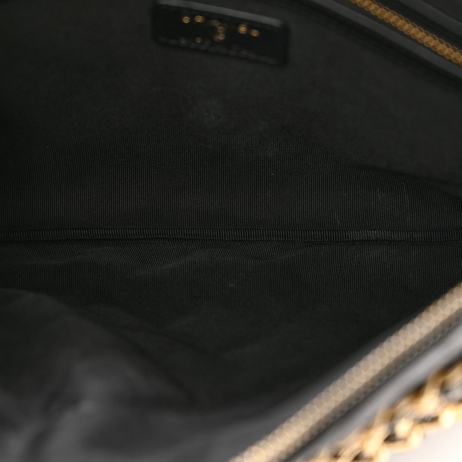 Chanel Lambskin Quilted Egyptian Amulet Zipped Pouch Black 5 of 11