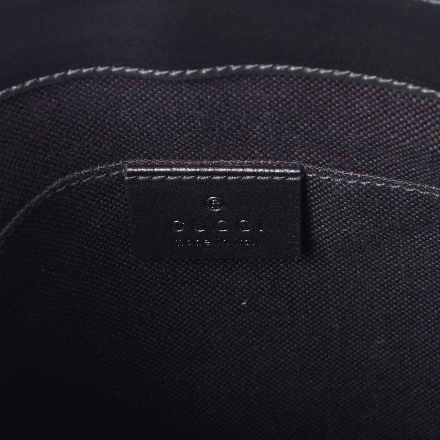 GG Supreme Monogram Web Small Flat Messenger Bag Black Grey