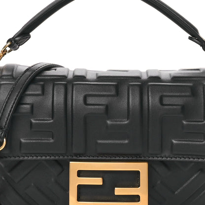 Fendi Nappa FF 1974 Embossed Mini Baguette Black 8 of 11