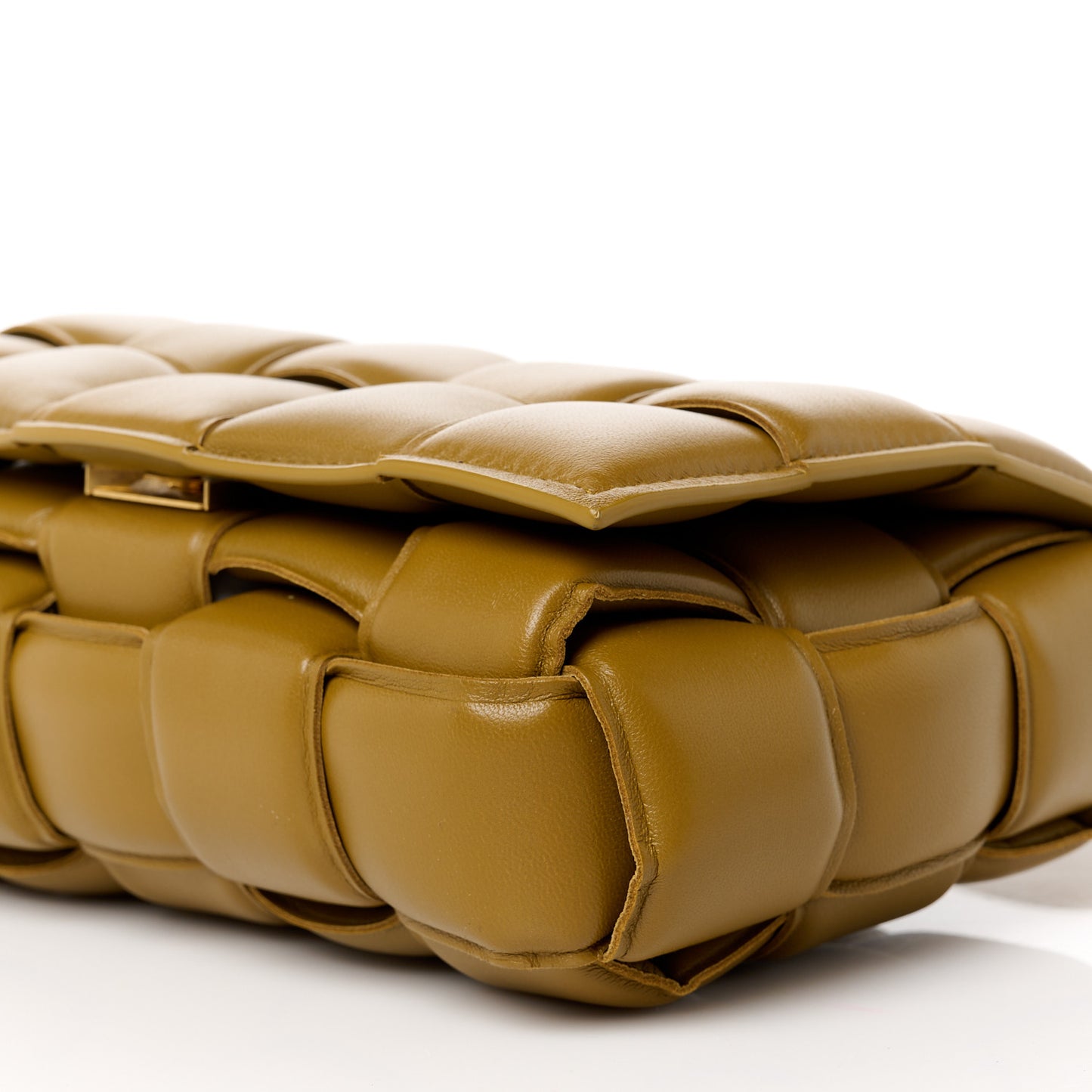 Nappa Maxi Intreccio Padded Cassette Crossbody Bag Acorn