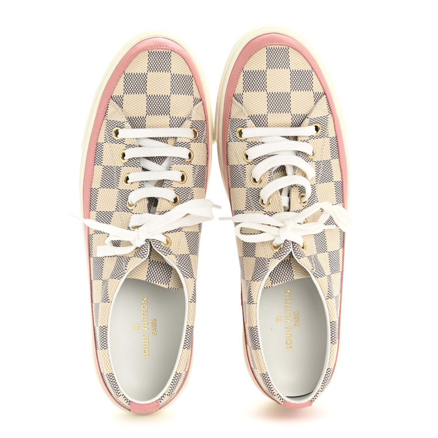 Louis Vuitton Damier Azur Stellar Sneakers 40 Rose Ballerine 2 of 8