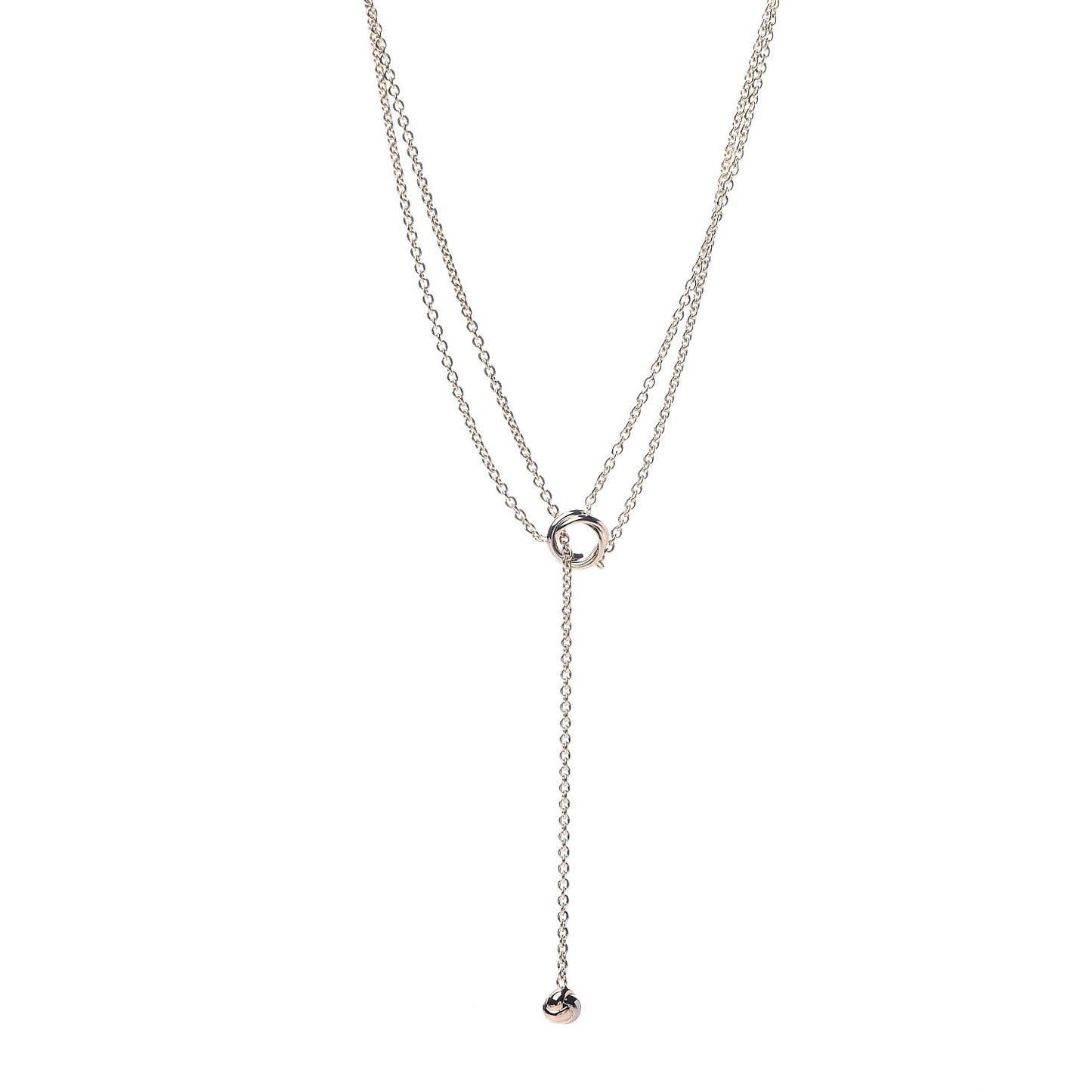 18K Pink Yellow White Gold Baby Trinity Pampilles Necklace