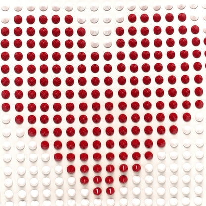 Christian Louboutin Calfskin Panettone Spiked Valentines Clutch Bag White Red 8 of 17