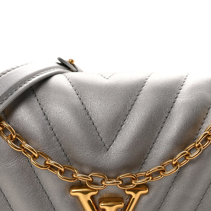 Louis Vuitton Metallic Calfskin New Wave Chain Bag MM NM Silver 7 of 9