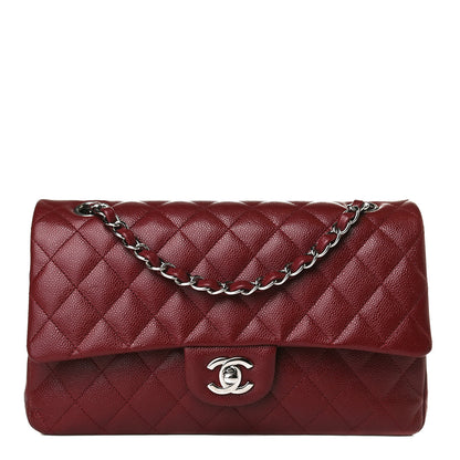 Chanel Caviar Quilted Medium Double Flap Dark Red 1 of 12