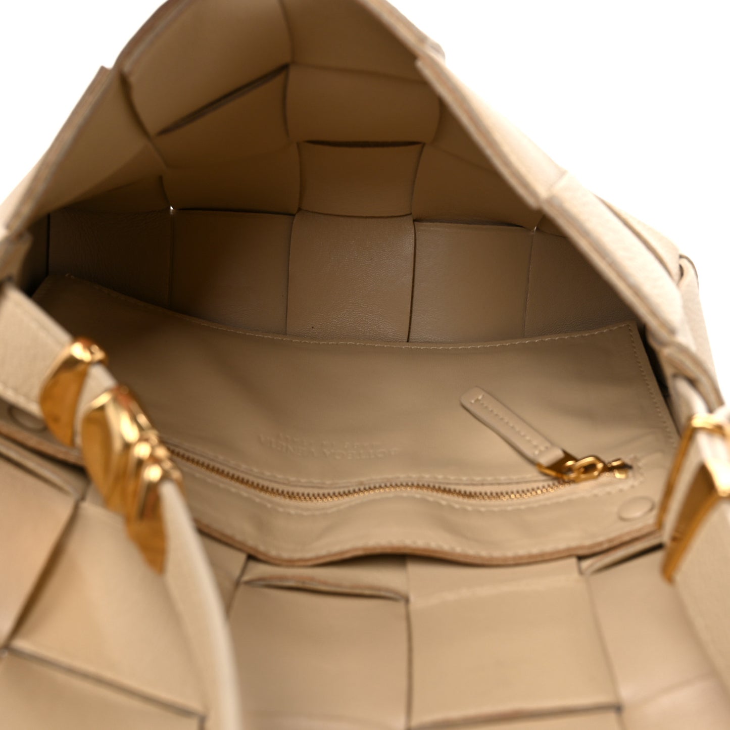 Grained Calfskin Maxi Intrecciato Cassette Crossbody Bag Porridge
