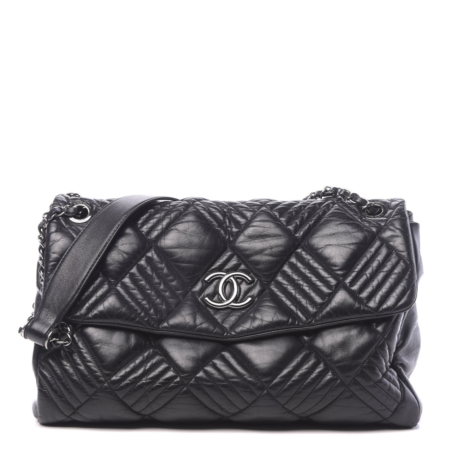 Chanel Lambskin In and Out XL Maxi Flap Black 1 of 12