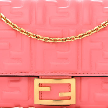 Fendi Nappa Matisse FF Embossed Continental Wallet On Chain Pink Dalia 8 of 11