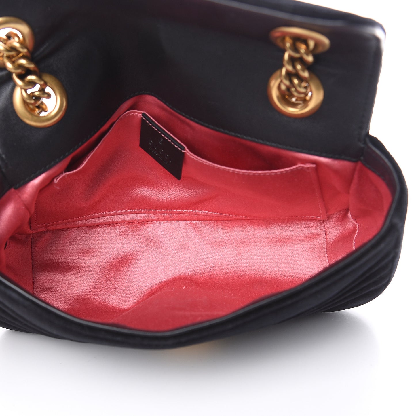 Velvet Matelasse Mini GG Marmont Shoulder Bag Black