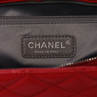 Chanel Caviar Quilted Grand Shopping Tote GST Red 6 of 10