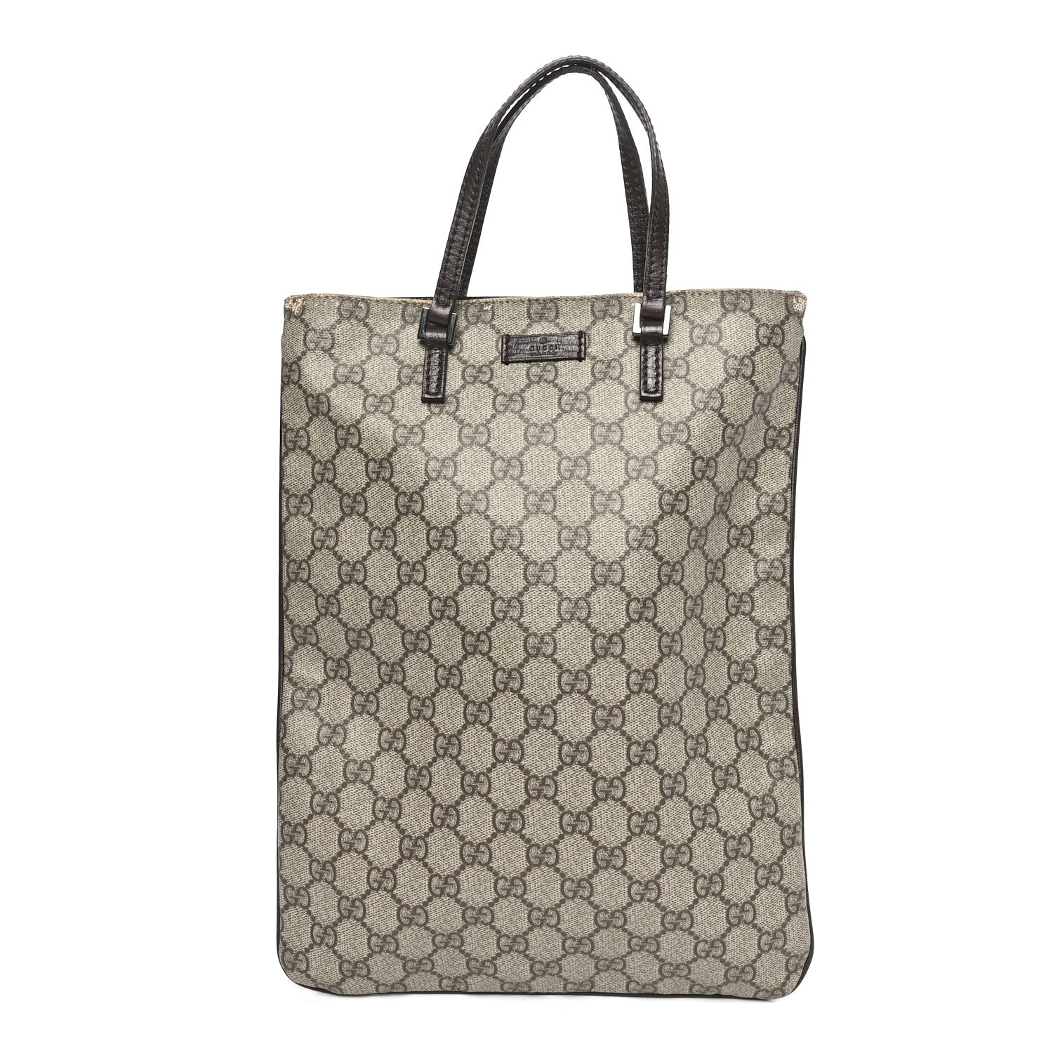 Gucci GG Plus Monogram Flat Vertical Tote Dark Brown 1 of 12