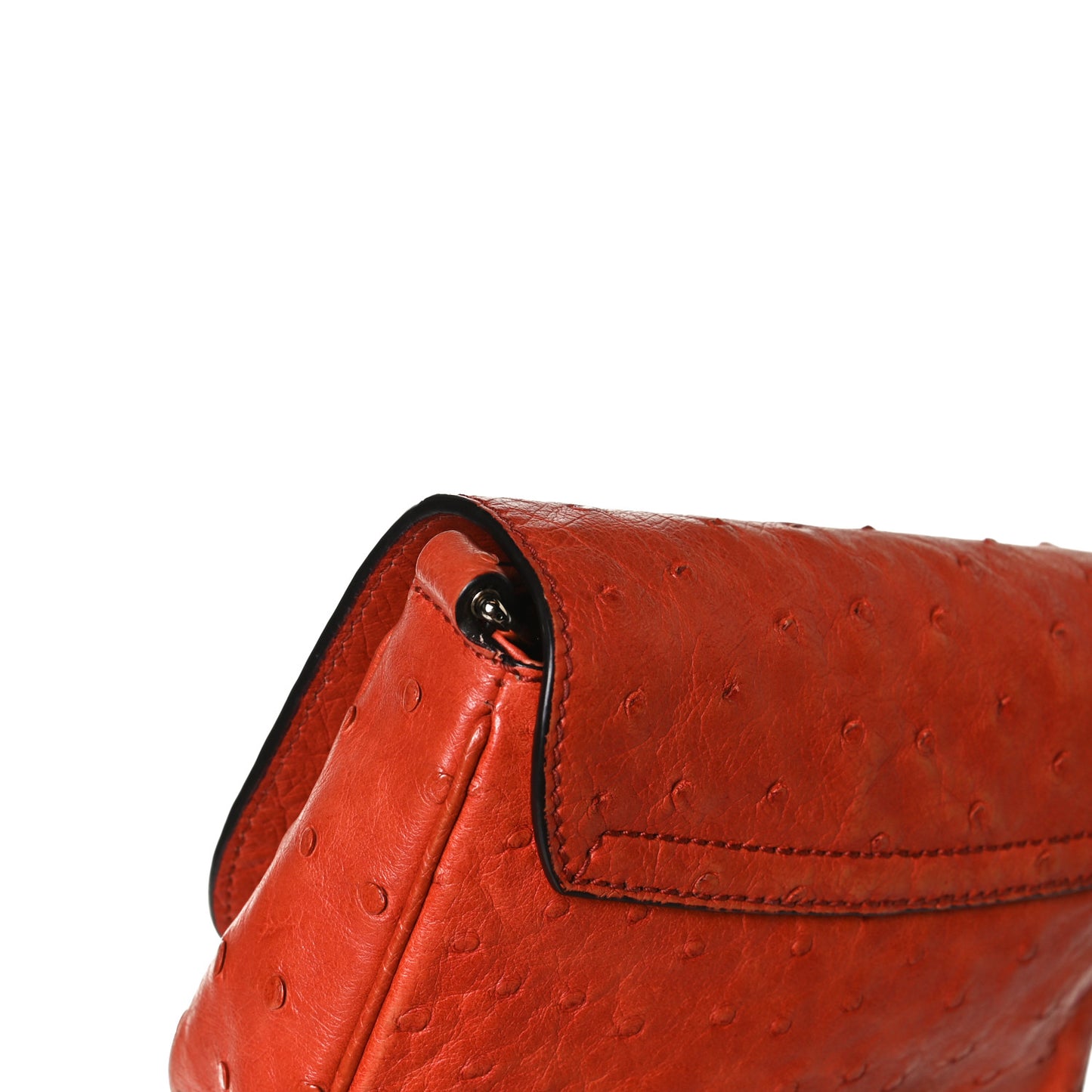 Ostrich Small Soho Chain Flap Crossbody Golden