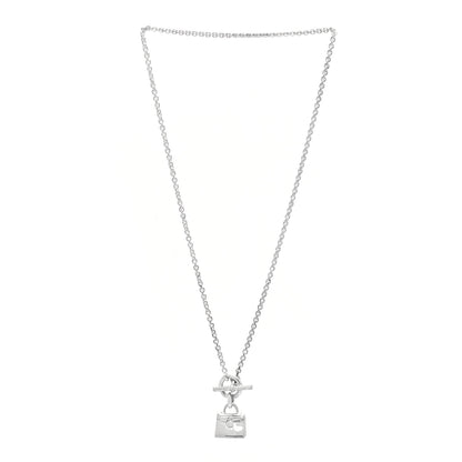 Hermes Sterling Silver Kelly Charm Pendant Necklace 1 of 4