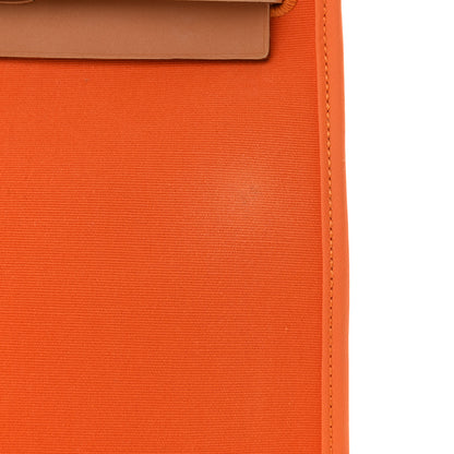 Hermes Vache Hunter Toile Herbag Zip 31 PM Orange 14 of 16